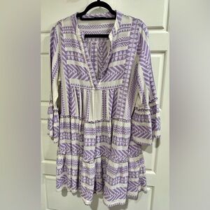 Devotion TWINS Purple and White Mini Ella Dress
